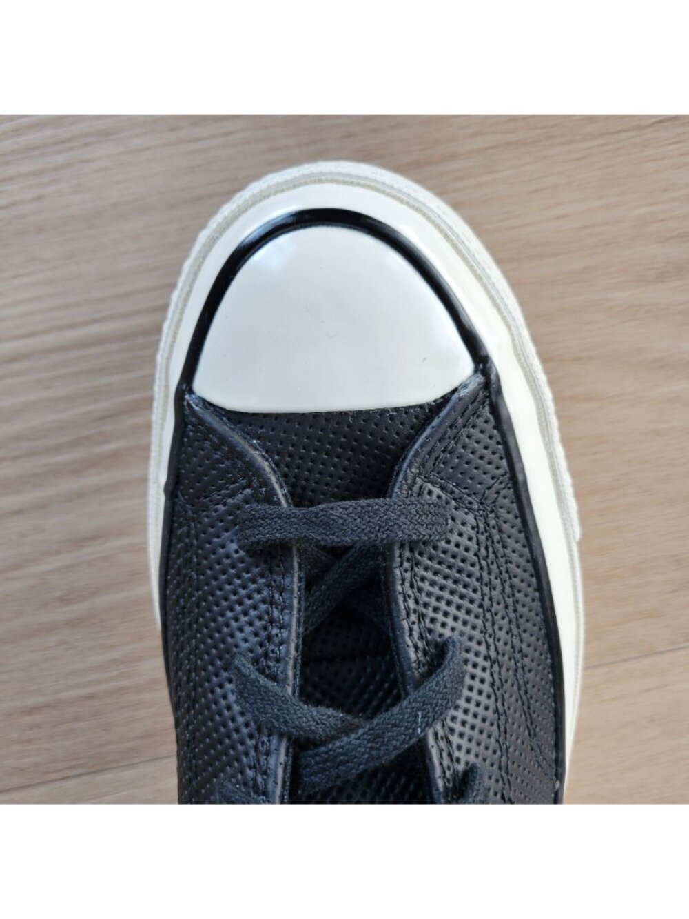 ⭐Converse Chuck 70 Hi Sz 8 Women's Shoes Leather Premium Sneakers Black A08637C⭐ - Picture 12 of 13